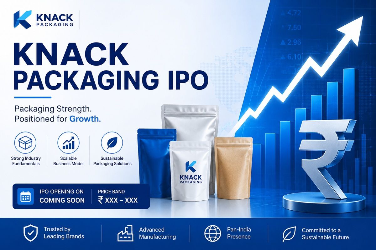Knack Packaging IPO price band and issue details infographic