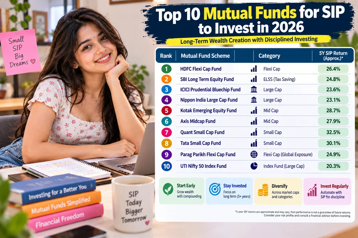 Top 10 Mutual Funds for SIP to Invest in 2026: A Category-Wise Shortlist